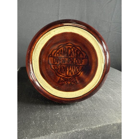 Vtg Marcrest Daisy & Dot Brown Stoneware Carafe Pitcher Jug 10" Oven Proof USA - Picture 7 of 8